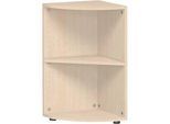 Eckabschlussregal PALENQUE, 2 OH, B 400 x T 400 x H 752 mm, Ahorn