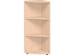 Eckabschlussregal PALENQUE, 3 OH, B 400 x T 400 x H 1104 mm, Buche