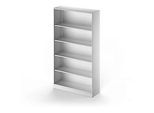 Schäfer Shop Genius Regal TETRIS SOLID, Stahlkorpus, 5 OH, B 1200 x T 413 x H 2143 mm, weissalu