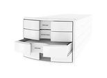 Schubladenbox HAN Impuls 2.0, 4 Schubladen, Format A4, stapelbar, geschlossen, weiss
