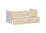 Schubladeneinsatz ALICANTE, 2 Schübe = 1 Set, B 800 x T 400 x H 384 mm, Ahorn-Dekor