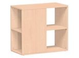 Anstellcontainer PALENQUE, 3-seitig offen, B 400 x T 800 x H 720 mm, Buche