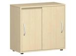 Schiebetürenschrank PALENQUE, 2 Ordnerhöhen, 1 Boden, B 800 x T 400 x H 752 mm, Ahorn