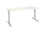 Schäfer Shop Select Schreibtisch ERGO-T 2.0, Rechteck, T-Fuss, B 1800 x T 800 x H 675-895 mm, weiss/weissalu