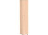 Aktenschrank, 6 Ordnerhöhen, 5 Böden, Tür rechts oder links, B 400 x T 400 x H 2160 mm, Buche