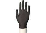 Einmalhandschuhe WORK-INN, für links & rechts, puderfrei, nicht steril, lebensmittelgeeignet, Grösse M, Naturlatex, schwarz, 100 Stück