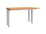Schäfer Shop Genius Schreibtisch MODENA FLEX, 4-Fuss-Quadratrohr, verkürzte Seitenteile, B 1200 mm, buche