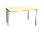 Schäfer Shop Genius Schreibtisch MODENA FLEX, 4-Fuss-Quadratrohr, verkürzte Seitenteile, B 1200 mm, ahorn