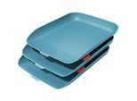 Leitz® Briefkorb Cosy, 3er Set, für A4-Dokumente, stapelbar, blau