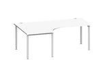 Schäfer Shop Genius Winkelschreibtisch MODENA FLEX 90°, Ansatz links, B 2000 mm, weiss