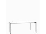 Schäfer Shop Genius Schreibtisch MODENA FLEX, 4-Fuss-Rechteckrohr, einseitig, B 1800 mm, weiss