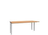 Schäfer Shop Genius Schreibtisch MODENA FLEX, 4-Fuss-Rechteckrohr, beidseitig, B 1800 mm, Buche