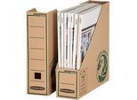 Stehsammler BANKERS BOX® Serie Earth, bis A4, Griffloch, Beschriftungsfeld & Archivdruck, B 82 x T 268 x H 304 mm, Recyclingkarton, braun, 20 Stück