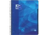 Projektbuch OXFORD School Projectbook, DIN A4+, 120 Blatt, liniert, mit Rand, 4-fach gelocht, Doppelspiralbindung, blau