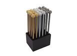 Bleistift ROOST Gitter Topper, je 8 Stifte in Silber, Gold und Chrom, 24 Stück