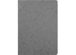 CLAIREFONTAINE Age Bag, Notizbuch mit Drahtheftung, Hardcover, DIN A4, 48 Blatt, 90 g/m², liniert mit Rand, grau
