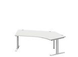 Schäfer Shop Genius Winkelschreibtisch MODENA FLEX 135°, T-Fuss-Rechteckrohr, B 2165 mm, Ansatz rechts,
