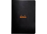 Rhodia Notizheft, 48 Blatt, DIN A4, 80g/m², PEFC®-zertifiziert, Softcover, kariert, schwarz