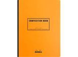 Rhodia Composition Book Notizheft, 80 Blatt, DIN B5, 80g/m², Fadengebunden, liniert, mit Rand, orange