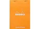 Rhodia Notizblock No.16, DIN A5, 80 Blätter, geheftet, Kartonrücken, 80 g/m², gepunktet, orange