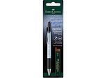 Druckbleistift Faber-Castell GRIP-MATIC 1375, Minenstärke 0,5 mm, HB, Auto-Minenvorschub, Mine auswechselbar, gummierte Griffzone, Kunststoff & Metall, transluzent-hellblau, inkl. 12 Minen