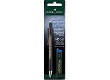 Druckbleistift Faber-Castell GRIP-MATIC 1377, Minenstärke 0,7 mm, HB, Auto-Minenvorschub, Mine auswechselbar, gummierte Griffzone, Kunststoff & Metall, transluzent-schwarzgrau, inkl. 12 Minen