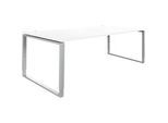 Schäfer Shop Genius Schreibtisch Modena Flex, höheneinstellbar, Rechteckform, Bügelfuss, Breite 2000 mm, weiss