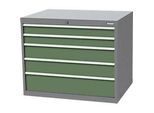 Schubladenschrank Bedrunka+Hirth, 5 Schübe, abschliessbar, bis 1500 kg, B 1005 x T 736 x H 819 mm, Stahlblech