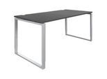 Schäfer Shop Genius Schreibtisch Modena Flex, höheneinstellbar, Rechteckform, Bügelfuss, Breite 1600 mm, graphit