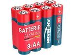 Ansmann Alkaline-Batterien Mignon AA, 8 Stück