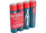 Ansmann Alkaline-Batterien Micro AAA, 4 Stück