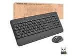 Logitech Signature MK650 Tastatur-Maus-Set, Bluetooth 5.1, SmartWheel, Silent-Touch-Technologie, QWERTZ, schwarz