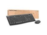 Logitech MK370 Tastatur-Maus-Set, Silent-Touch-Technologie, spritzwassergeschützt, 8 Sondertasten, schwarz