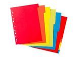 Kartonregister Herlitz, A4, blanko Taben, Euro-Lochung, Recycling-Karton, 1 Satz 10-teilig mit 2 x 5 Farben