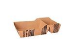 Pommesbox Papstar Maori, Einweg, 2 Fächer, gross, L 185 x B 110 x H 35 mm, 100 % biologisch abbaubar & FSC®-zertifizierte Pappe, braun, 360 Stück