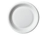 Pappteller Papstar Pure, Einweg, rund, Ø 200 mm, lebensmittelecht, FSC®-zertifiziert & kompostierbar, weiss, 10 x 100 Stück