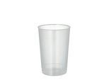 Trinkbecher Papstar Circulware by Havel, Mehrweg, mit Füllstrich, unzerbrechlich, spülmaschinengeeignet, recycelbar, Ø 68 x H 98 mm, PP, transluzent, 40 Stück