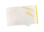 Planschutztasche Eichner, gelber Gleitverschluss, Polyethylen transparent, Format A4