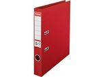 Ordner Esselte® No. 1, A4, Rückenbreite 50 mm, für ca. 350 Blatt, Hebelmechanik, Rückenschild, Griffloch & Raumsparschlitze, FSC®-Karton, rot