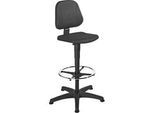 Arbeitsdrehstuhl 9651, Integralschaum, Gleiter, Fussring, schwarz