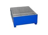 IBC-Auffangwanne CEMO GS1 AB1, Stahl, 1000 l Auffangvolumen, lackiert, mit 1 Abfüllbock, L 1350 x B 1255 x H 760 mm
