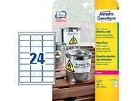 Avery Zweckform Wetterfeste Folien-Etiketten L4773-20, 63,5 x 33,9 mm, permanent, weiss
