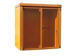 Gasflaschencontainer BAUER GFC-B M1, B 1175 x T 2120 x H 2265, für 28 Gasflaschen, feuerbeständig, abschliessbar, orange