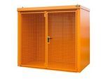Gasflaschencontainer BAUER GFC-B M3, B 1570 x T 2425 x H 2265, für 45 Gasflaschen, feuerbeständig, abschliessbar, orange