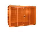 Gasflaschencontainer BAUER GFC-B M5, B 2175 x T 3125 x H 2270, für 96 Gasflaschen, feuerbeständig, abschliessbar, orange
