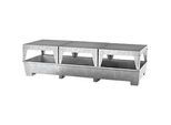 IBC-Station ASECOS, Stahl, mit 3 Abfüllböcken u. Staplerschuhen, 1000 l Auffangvolumen, B 3280 x T 1300 x H 820 mm, verzinkt