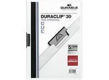 DURABLE Klemmmappe DURACLIP, DIN A4, Kunststoff, mit Clip, weiss