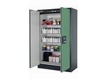 Sicherheitsschrank Typ 90 asecos Q-CLASSIC-90, Flügeltüren, Front Resedagrün, B 1193 x T 615 x H 1953 mm