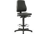 Drehstuhl All-In-One 9631, Aufstiegshilfe und Gleitern, Kunstleder, Skai schwarz