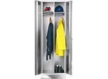 Edelstahl-Kleiderschrank, B 600 mm, mit Sockel